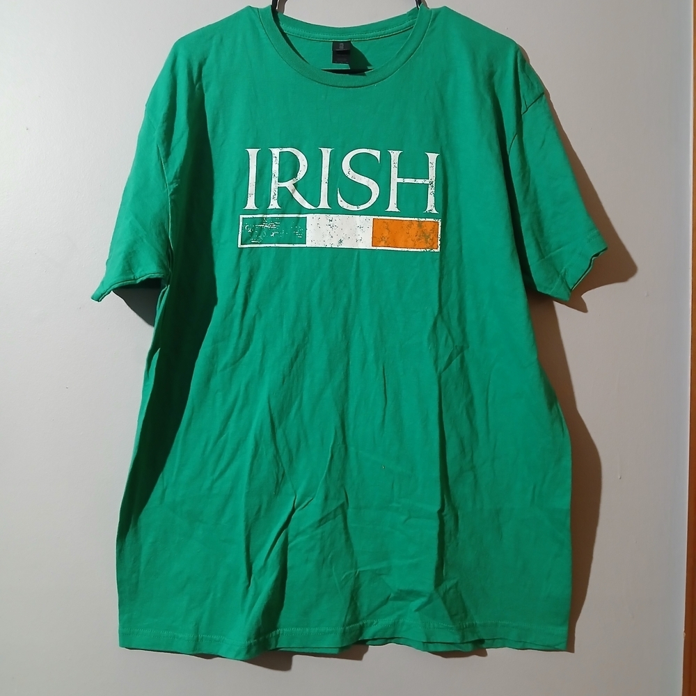 Gildan Green Irish Short Sleeve Tee Men's XLT